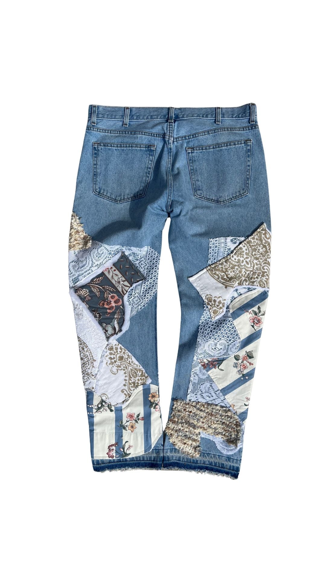 BANNED "GRAMMAS TABLE" REWORKED DENIM