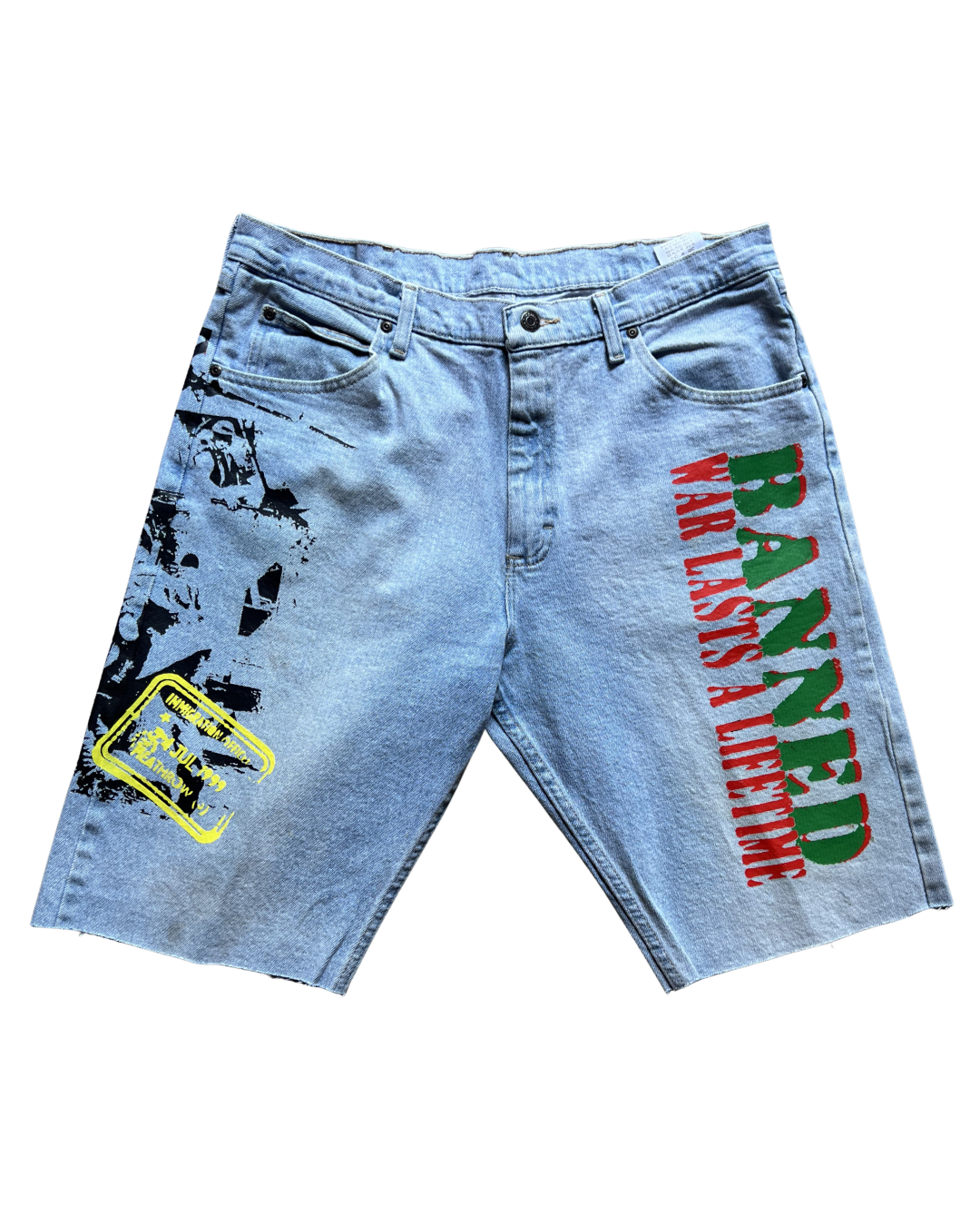 BANNED WARPATH DENIM SHORTS