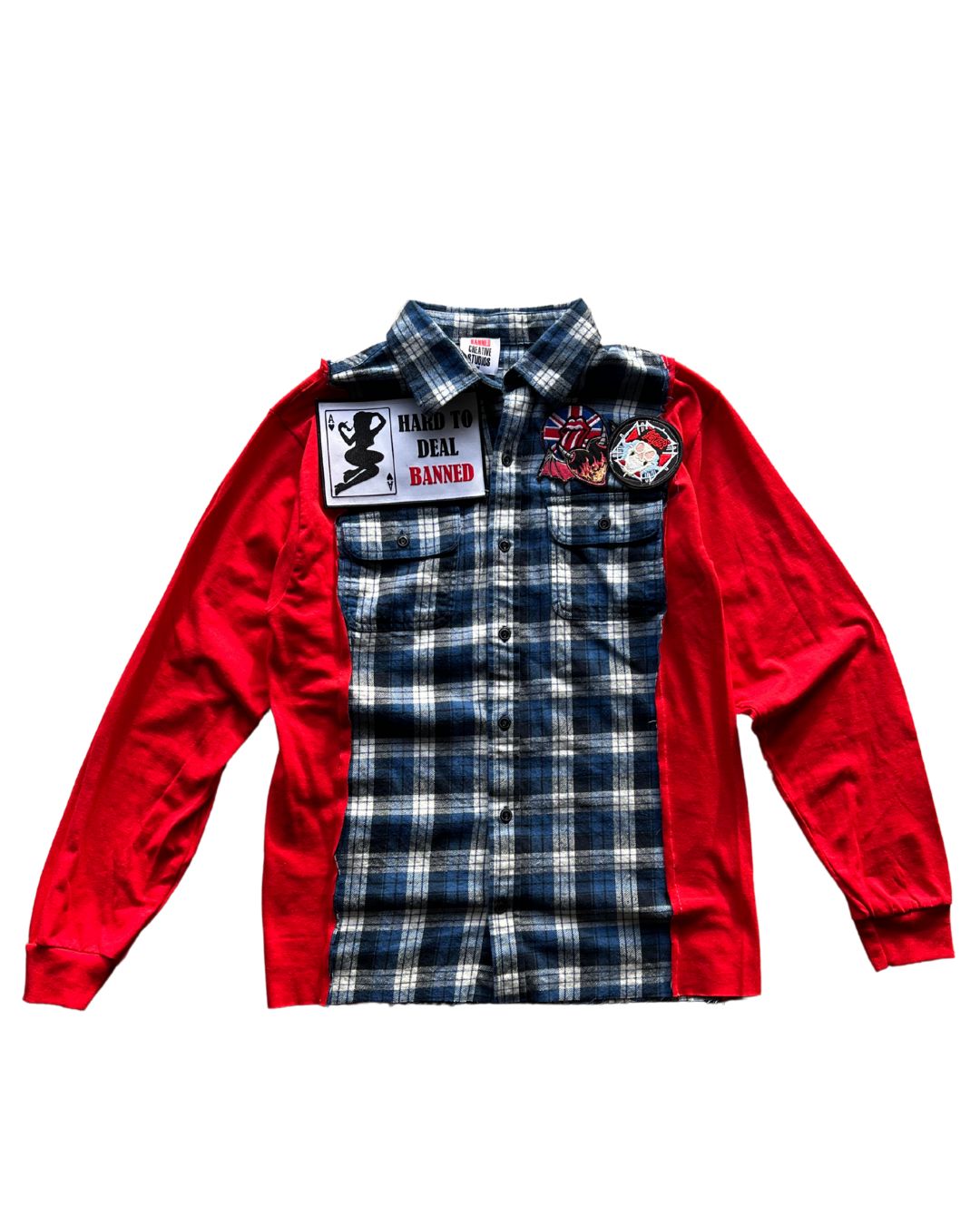 SPLIT "HARD TO DEAL" PATCHWORK FLANNEL