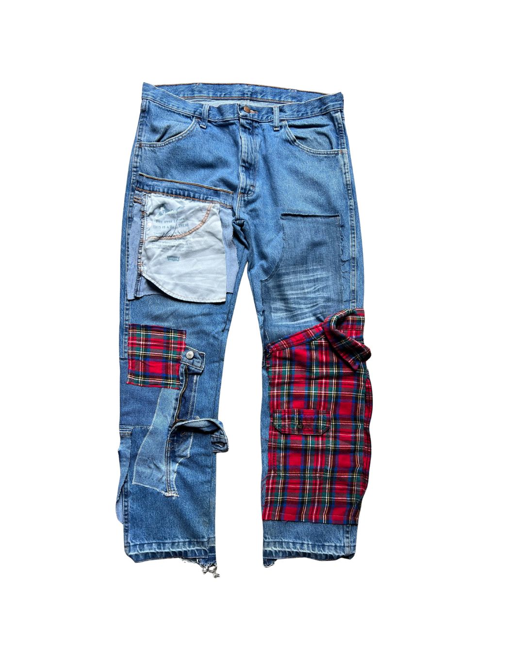 BANNED FLANNEL DECONSTRUCTED DENIM