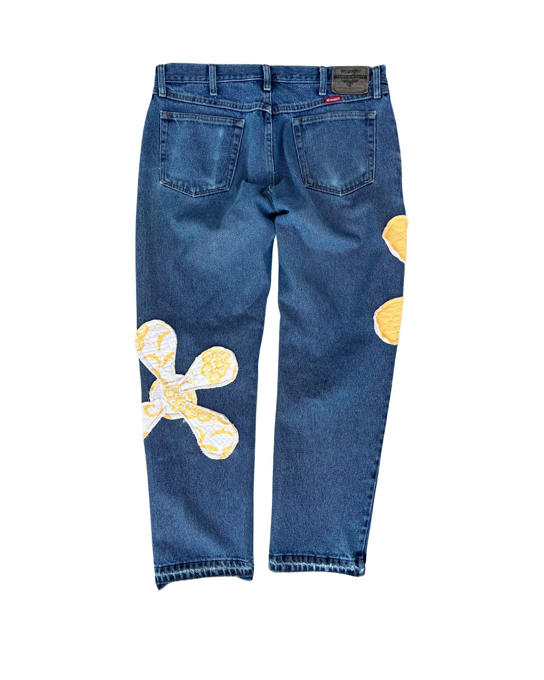 BANNED FLORAL QUILT DENIM