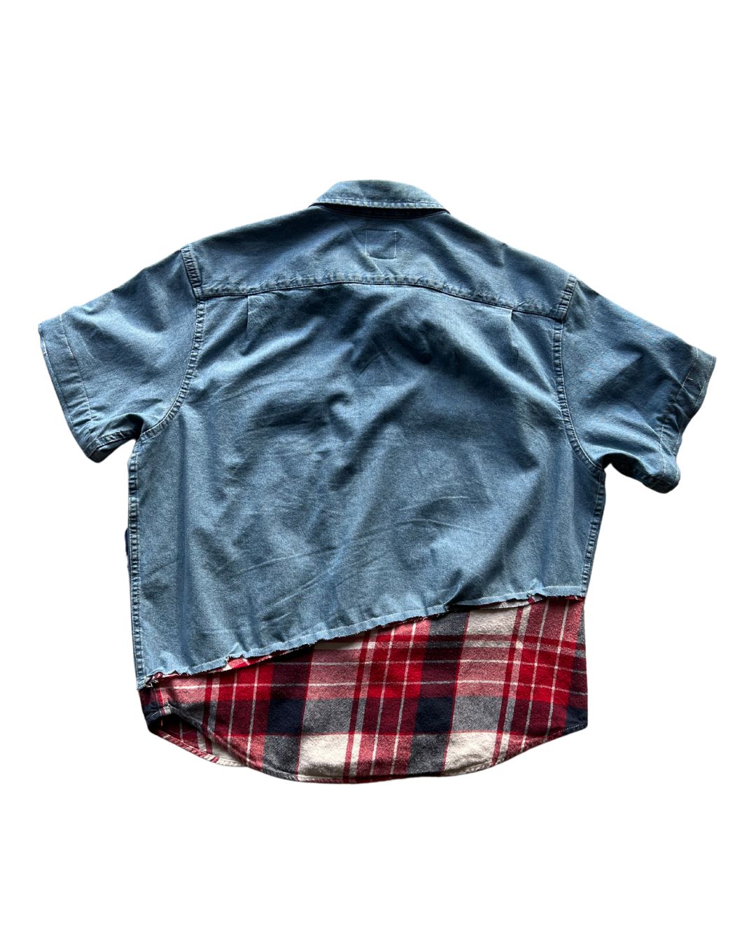 RUST AND THREAD FLOWER FLANNEL HYBRID DENIM SHIRT