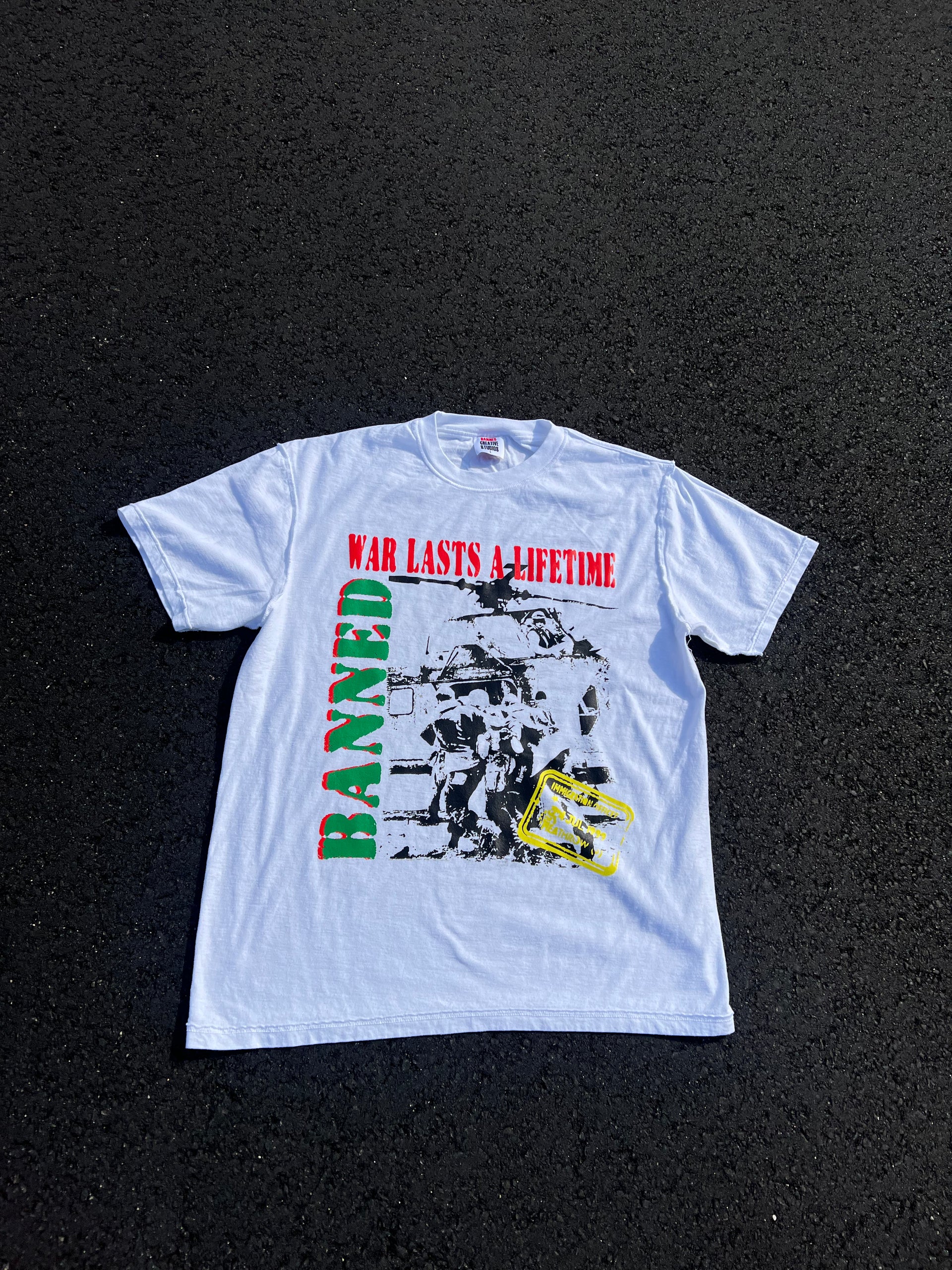 BANNED “Lifetime War” Tee (White)