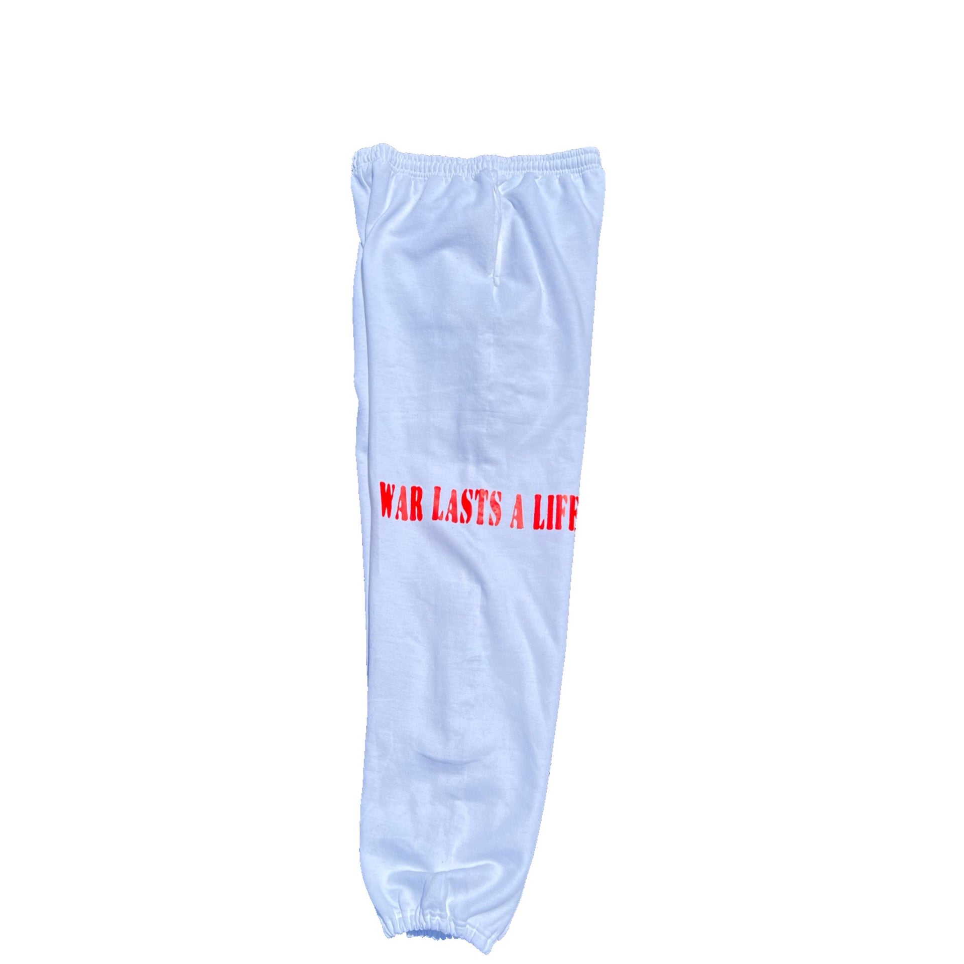 BANNED “Lifetime War” Sweatpants (White)