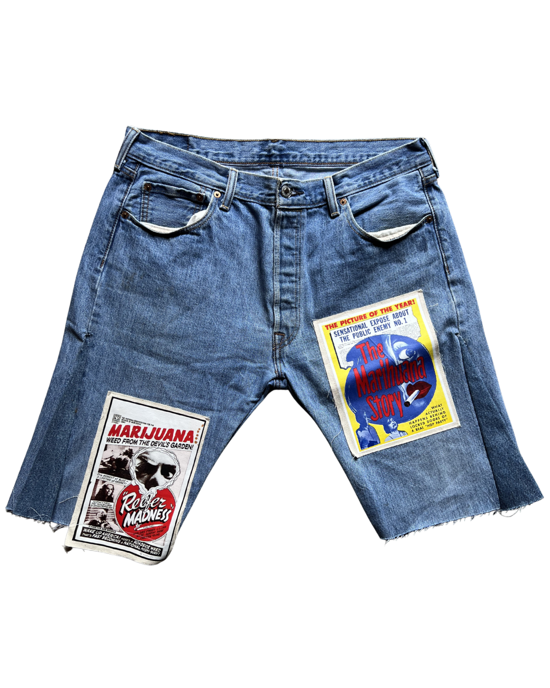 BANNED VINTAGE ISSUE DENIM SHORTS