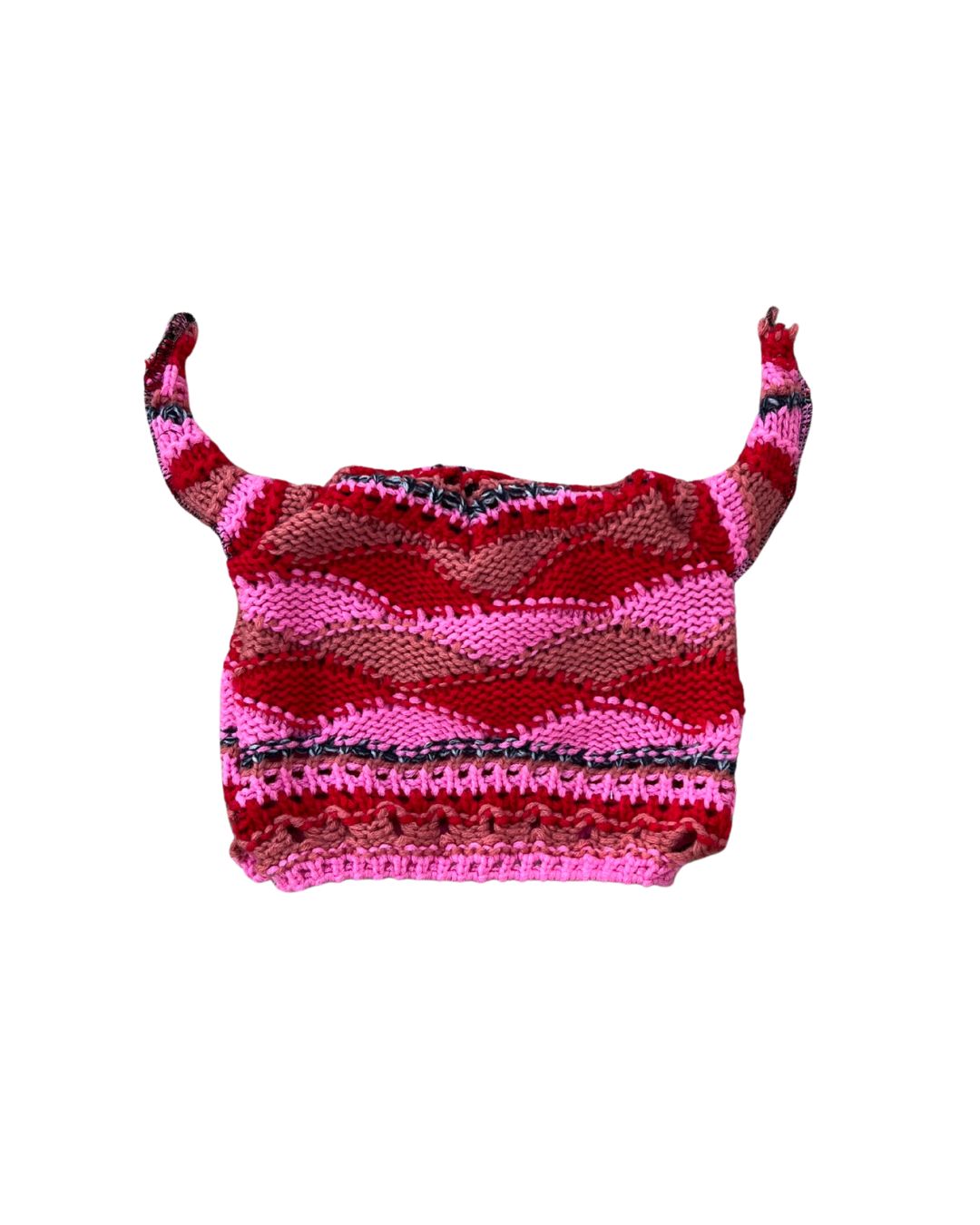BANNED HORNED CROCHET BEANIE