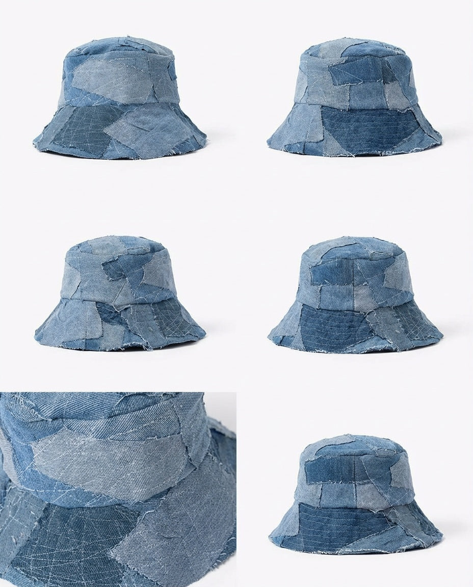 BANNED PATCHWORK DENIM BUCKET