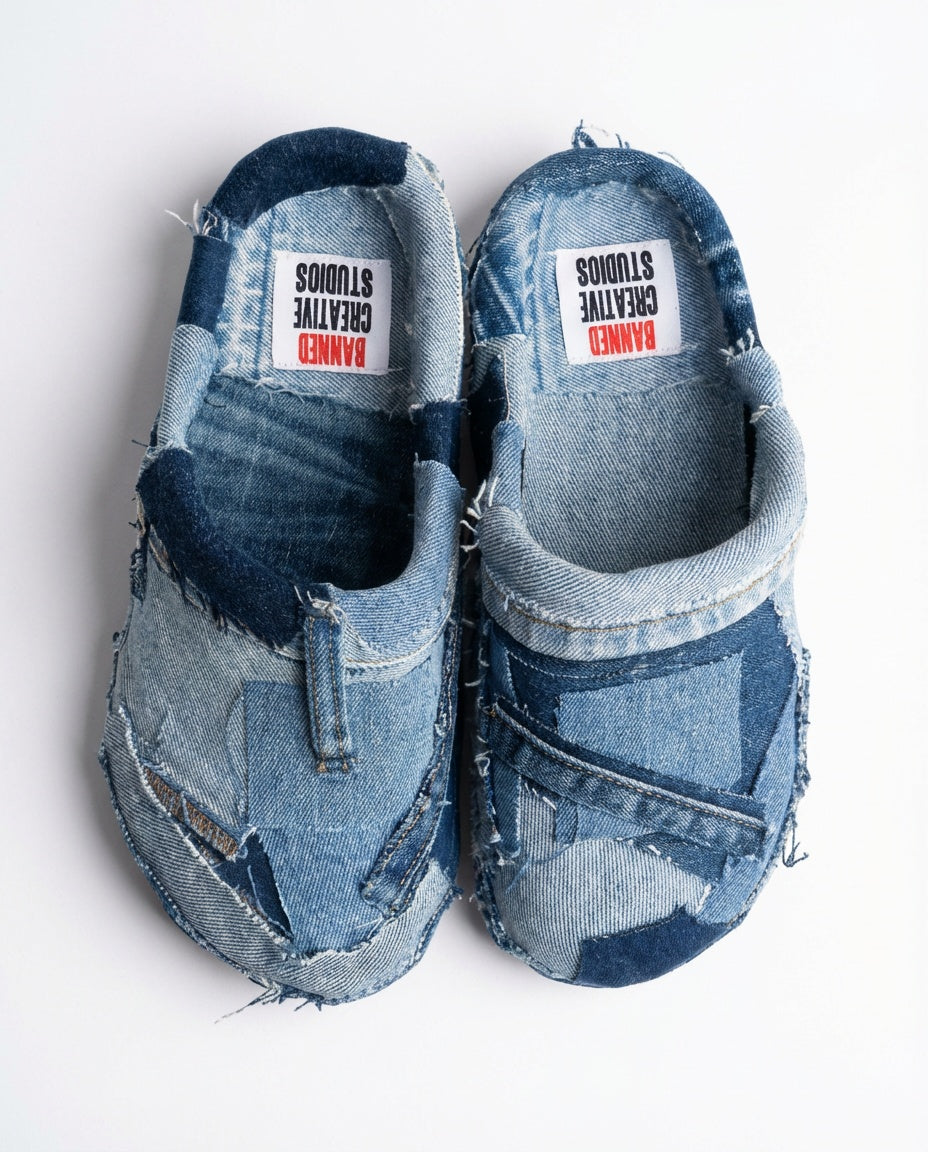 BANNED DENIM MULES